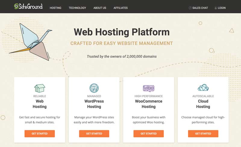 siteground homepage
