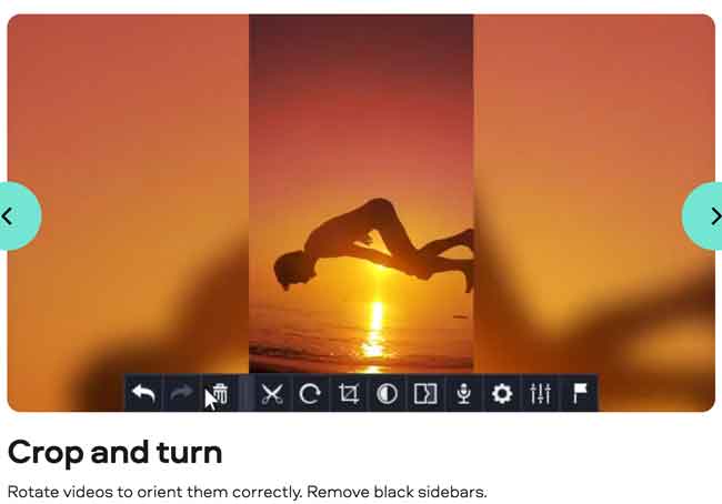 Movavi Video Editor Crop and Turn Effect