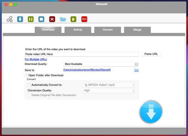Allavsoft download window