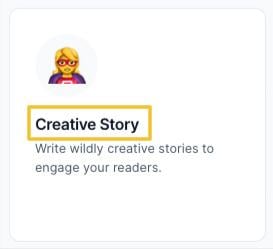 Jasper creative story template