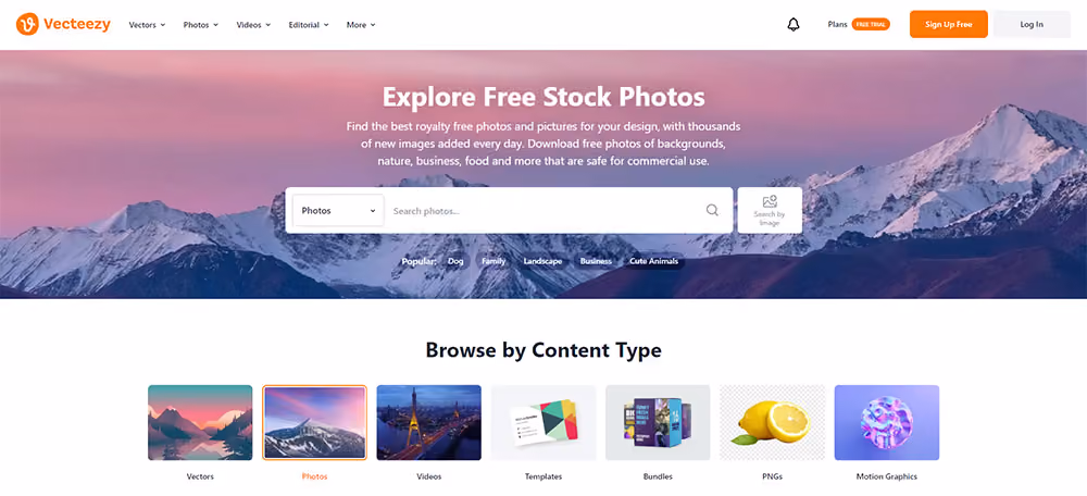 Vecteezy free stock photos