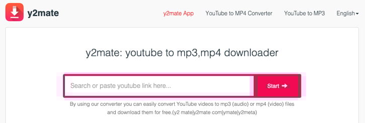 Y2mate free online social video downloader