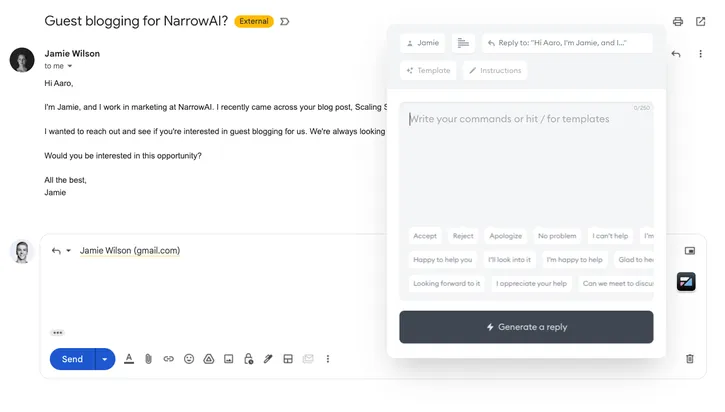 Flowrite AI email writer
