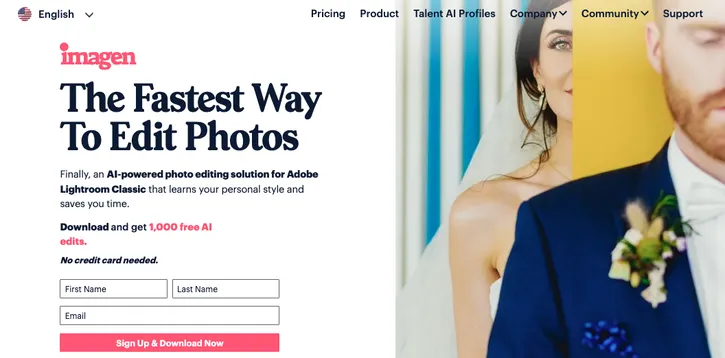 Imagen AI powered photo editing software