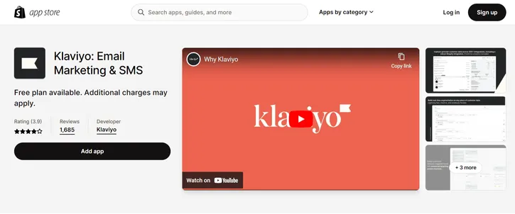 Klaviyo Best SMS Marketing App for Shopify