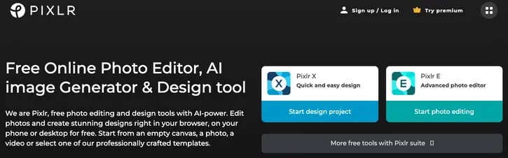 Pixlr free online photo editor