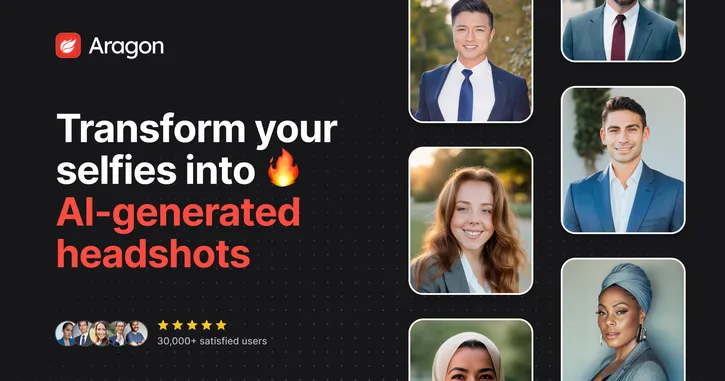 Aragon AI headshot generator for professional photos